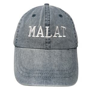 Malat Slideback Baseball Cap Gray One Size Adjustable Embroidered Cotton Zkapz